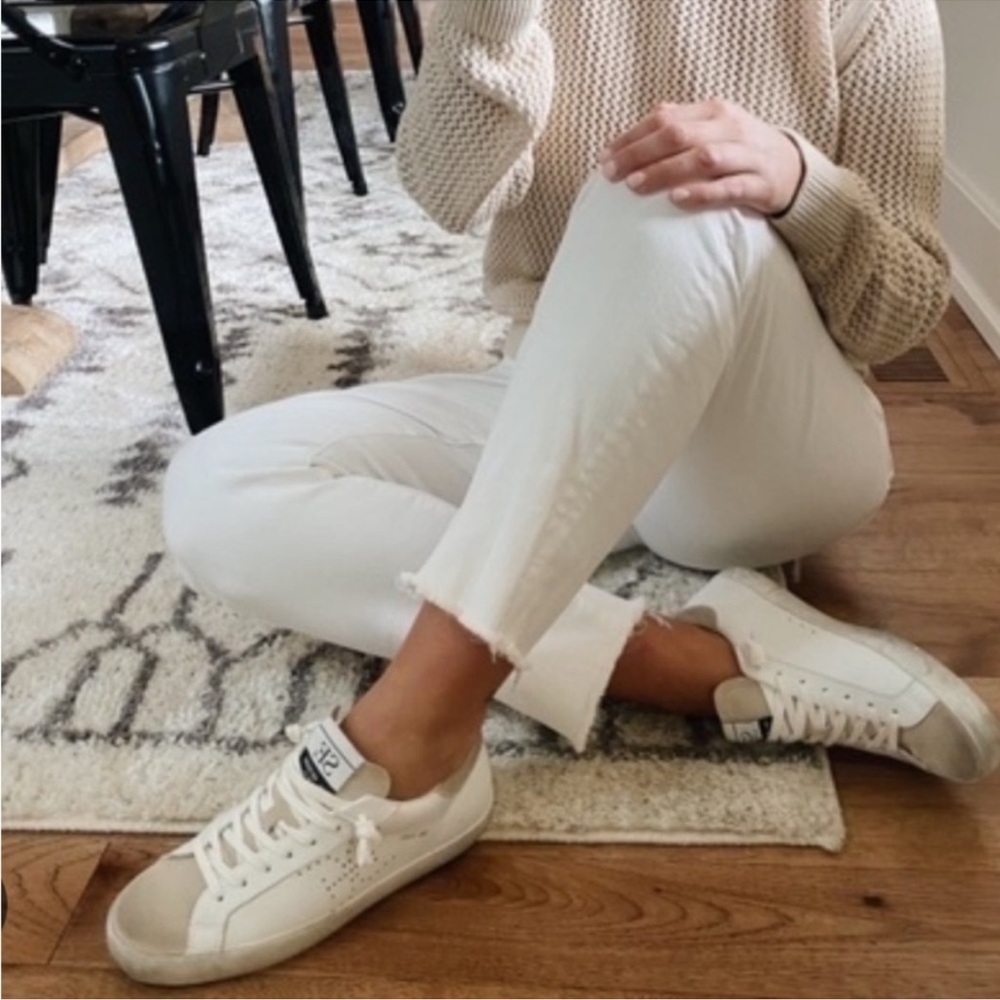 SAM EDELMAN Aubrie White Leather Sneaker 🤍